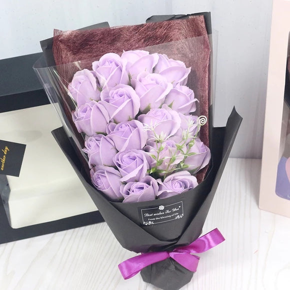 Luxury Elegant Lavender Gradient Rose Soap Bouquet