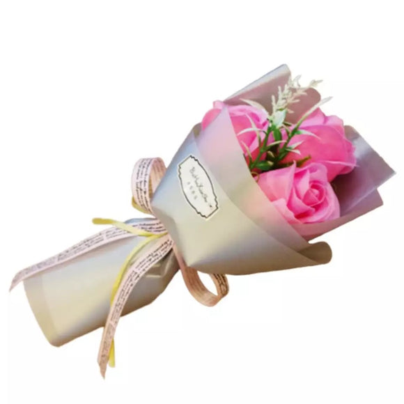 Luxury Rouge Rose Soap Bouquet (Mini) Light Pink